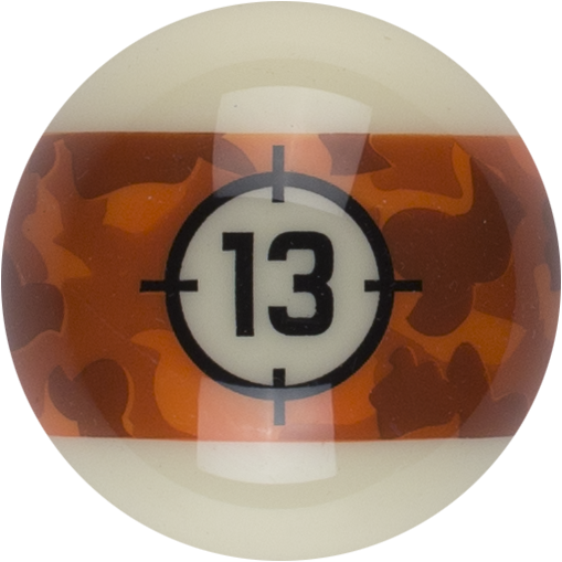 Aramith Camouflage Replacement Ball – #13 | Golden Break Billiards